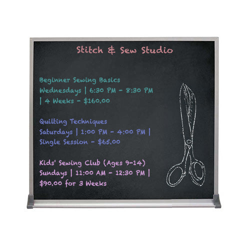 Value Line 22x28 BLACK Chalk Board with Aluminum Frame