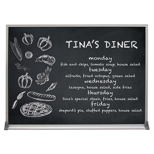 Value Line 12x72 BLACK Chalk Board with Aluminum Frame