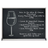 Value Line 18x36 BLACK Chalk Board with Aluminum Frame