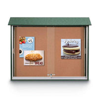 60x30 Outdoor Message Center Wall Mount with Sliding Doors