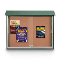 60x36 Outdoor Message Center Wall Mount with Sliding Doors