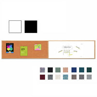 Value Line Combo Board 84x12 Wood Framed Cork Bulletin Marker Board (Open Face with Wood Trim)