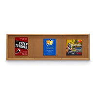 Sliding Glass Doors Indoor 84x48 Enclosed Bulletin Boards (Wood Framed)