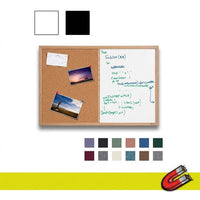 Combo Board 20x16 Wood Framed Cork Bulletin Magnetic Marker Board (Open Face with Wood Trim)