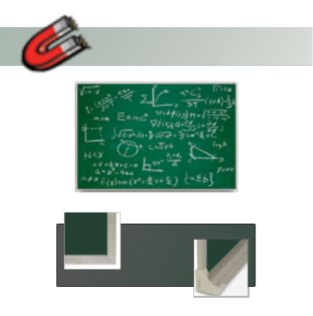 48x96 Magnetic Green Chalk Board with Aluminum Frame (Porcelain on Steel)
