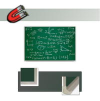 12x96 Magnetic Green Chalk Board with Aluminum Frame (Porcelain on Steel)