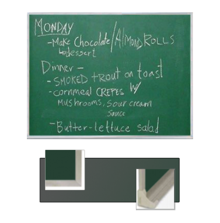 Value Line 48x96 GREEN Chalkboard, Extra Large Frame + Aluminum Trim Border with Chalk Tray Rail