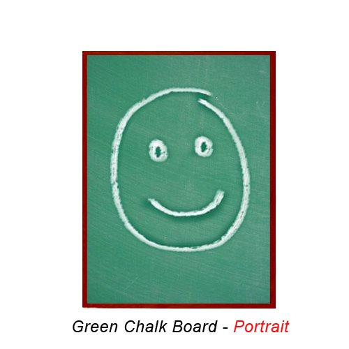 VALUE LINE 48x96 GREEN CHALK BOARD with WOOD FRAME BORDER (SHOWN IN PORTRAIT ORIENTATION)