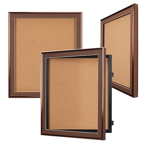 SwingFrame Designer 20 x 20 Enclosed Bulletin Board | Classic Metal Display Frame