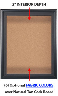 Designer Wood 16x20 Shadowbox SwingFrames with Cork Board (2" Deep)