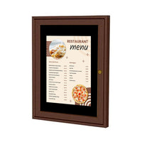 ECO-Design Outdoor Enclosed Menu Board, Cork Bulletin Backer, Viewing Area 19 x 25