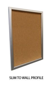 Extra Large 48 x 48 Super Wide-Face Enclosed Bulletin Board SwingFrame with Bold Metal Frame