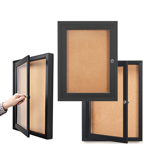 Indoor Enclosed Bulletin Boards 13 x 19 | Single Locking Door