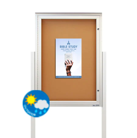 Extreme WeatherPlus™ Outdoor Enclosed Bulletin Boards Display + Posts –  BulletinBoards4Sale