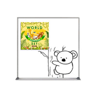 24x24 Magnetic White Dry Erase Marker Board with Aluminum Frame