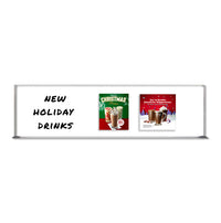 24x96 Magnetic White Dry Erase Marker Board with Aluminum Frame
