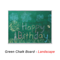 22x28 MAGNETIC GREEN CHALK BOARD with PORCELAIN ON STEEL SURFACE (SHOWN IN LANDSCAPE ORIENTATION)