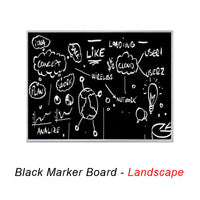 24x48 Magnetic Black Dry Erase Marker Board with Aluminum Frame