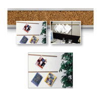 Aluminum Framed Bulletin Board CORK BARS (72" Length) (Silver Trim)