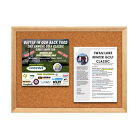 12 x 18 Wood Framed Cork Bulletin Board with Decorative Frame Style in 3 Wood Finishes