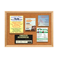 30 x 40 Wood Framed Cork Bulletin Board (with Decorative Frame Style)