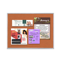 Value Line 18x18 Metal Frame Cork Bulletin Board (Open Face with Silver Trim)