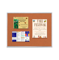 Value Line 18x24 Metal Frame Cork Bulletin Board (Open Face with Silver Trim)
