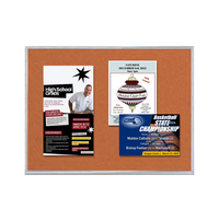Value Line 48x72 Metal Frame Cork Bulletin Board (Open Face with Silver Trim)