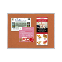 Value Line 48x84 Metal Frame Cork Bulletin Board (Open Face with Silver Trim)