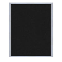 Vinyl over Cork Bulletin Board 11x14 (Open Face with Silver Trim) - Black Vinyl