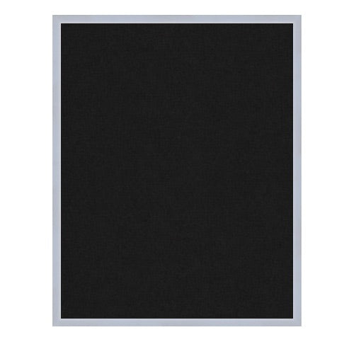 Vinyl over Cork Bulletin Board 11x14 (Open Face with Silver Trim) - Black Vinyl