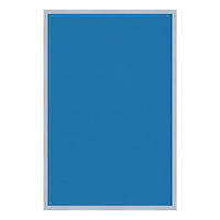 Vinyl over Cork Bulletin Board 11x17 (Open Face with Silver Trim) - Barcelona Blue Vinyl