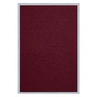 Vinyl over Cork Bulletin Board 12x18 (Open Face with Silver Trim) - Burgundy Vinyl