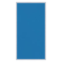 Vinyl over Cork Bulletin Board 12x24 (Open Face with Silver Trim) - Barcelona Blue Vinyl