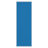 Vinyl over Cork Bulletin Board 12x36 (Open Face with Silver Trim) - Barcelona Blue Vinyl