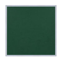 Vinyl over Cork Bulletin Board 14x14 (Open Face with Silver Trim) - Hunter Green Vinyl