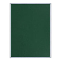 Vinyl over Cork Bulletin Board 15x20 (Open Face with Silver Trim) - Hunter Green Vinyl