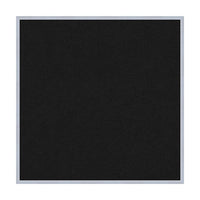 Vinyl over Cork Bulletin Board 18x18 (Open Face with Silver Trim) - Black VInyl