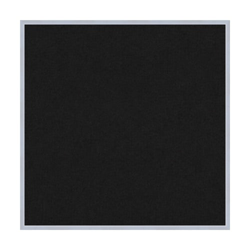 Vinyl over Cork Bulletin Board 18x18 (Open Face with Silver Trim) - Black VInyl