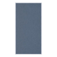 Vinyl Covered Cork Bulletin Board 18x36 | Open Face with Silver Trim Frame - Grey Vinyl