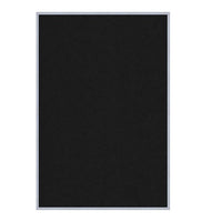 Vinyl over Cork Bulletin Board 20x30 (Open Face with Silver Trim) - Black Vinyl