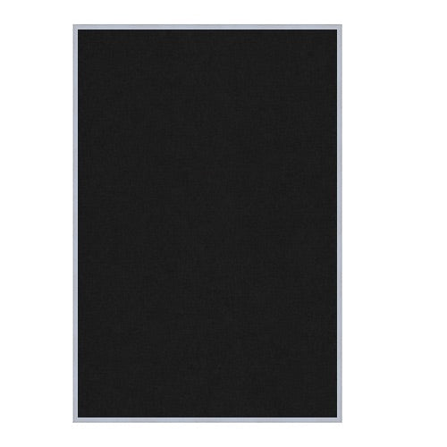 Vinyl over Cork Bulletin Board 20x30 (Open Face with Silver Trim) - Black Vinyl
