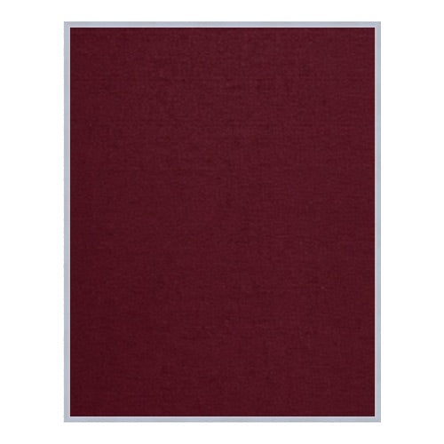 Vinyl over Cork Bulletin Board 22x28 (Open Face with Silver Trim) - Burgundy Vinyl