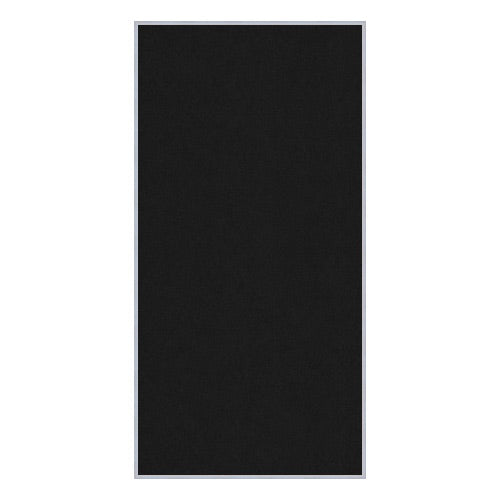 Vinyl over Cork Bulletin Board 24x48 (Open Face with Silver Trim) - Black Vinyl