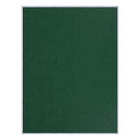 Vinyl Covered Cork Bulletin Board 30x40 | Open Face with Silver Trim - Hunter Green Vinyl