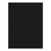 Vinyl over Cork Bulletin Board 36x48 (Open Face with Silver Trim) - Black Vinyl