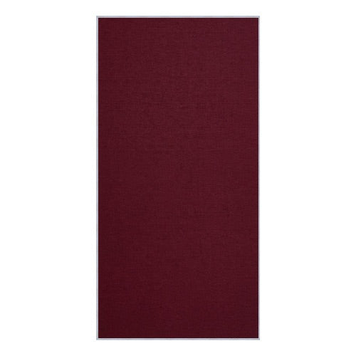 Vinyl over Cork Bulletin Board 36x72 (Open Face with Silver Trim) - Burgundy Vinyl