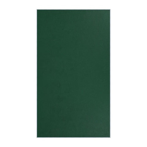 Extra Large Vinyl Over Cork Bulletin Board 48x84 | Open Face with Silver Trim Frame - Hunter Green Vinyl