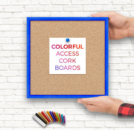 Colorful Metal Framed 10x10 Cork Bulletin Boards 50+ Sizes 12+