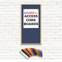 Access Cork Board™ Open Face 12 x 24 Colorful Metal Framed Bulletin Boards